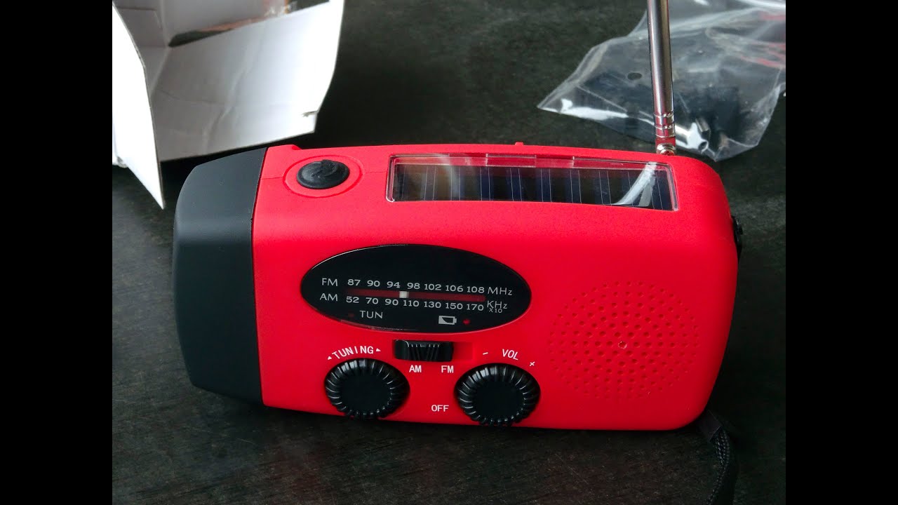 Solar- und Kurbelradio mit LED - Lampe