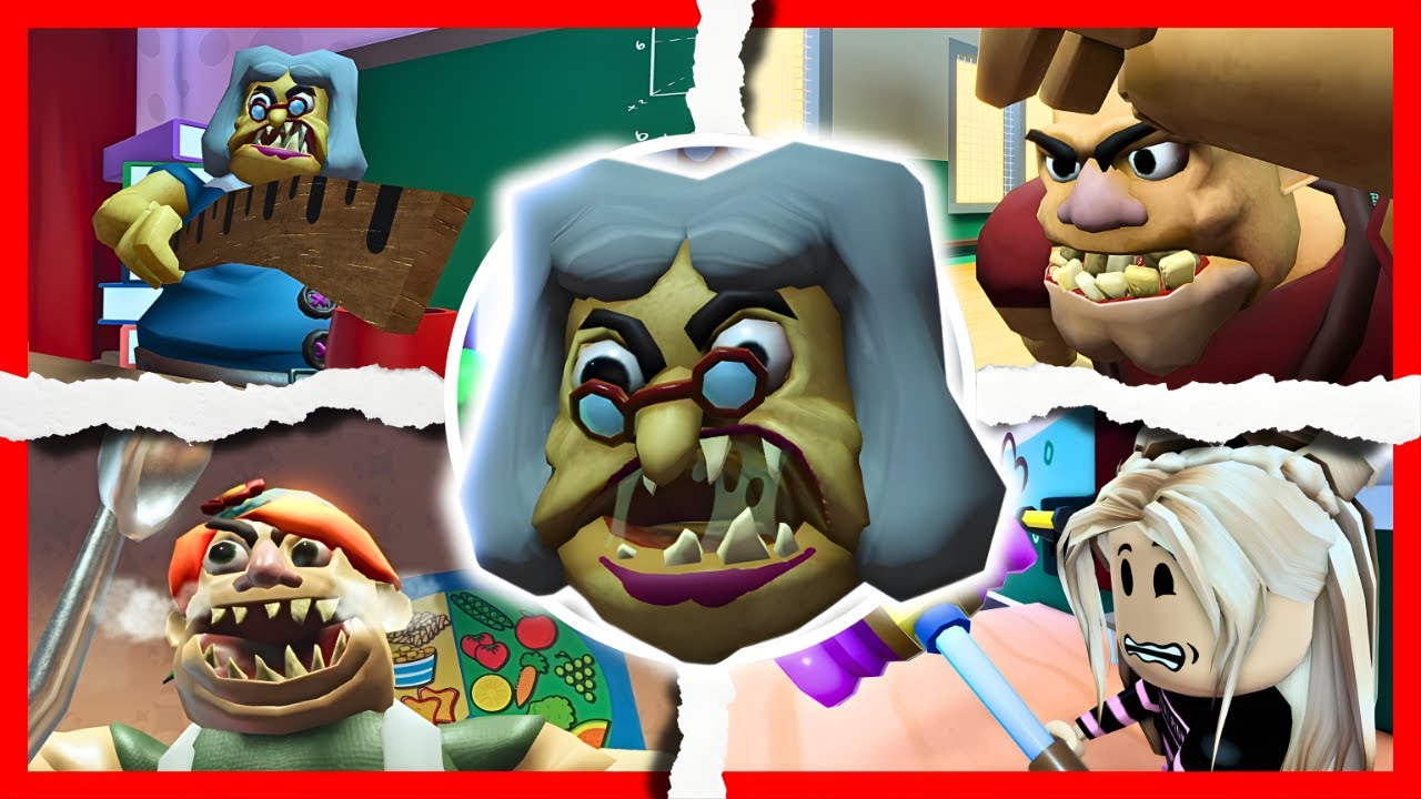 Mega Escape: School ALL CG CUTSCENES & BOSSES - ROBLOX [4K60FPS | Beta]