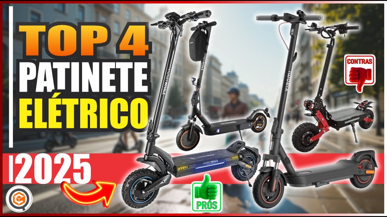 Os 4 MELHORES PATINETES ELÉTRICOS de 2025 para COMPRAR AGORA!
