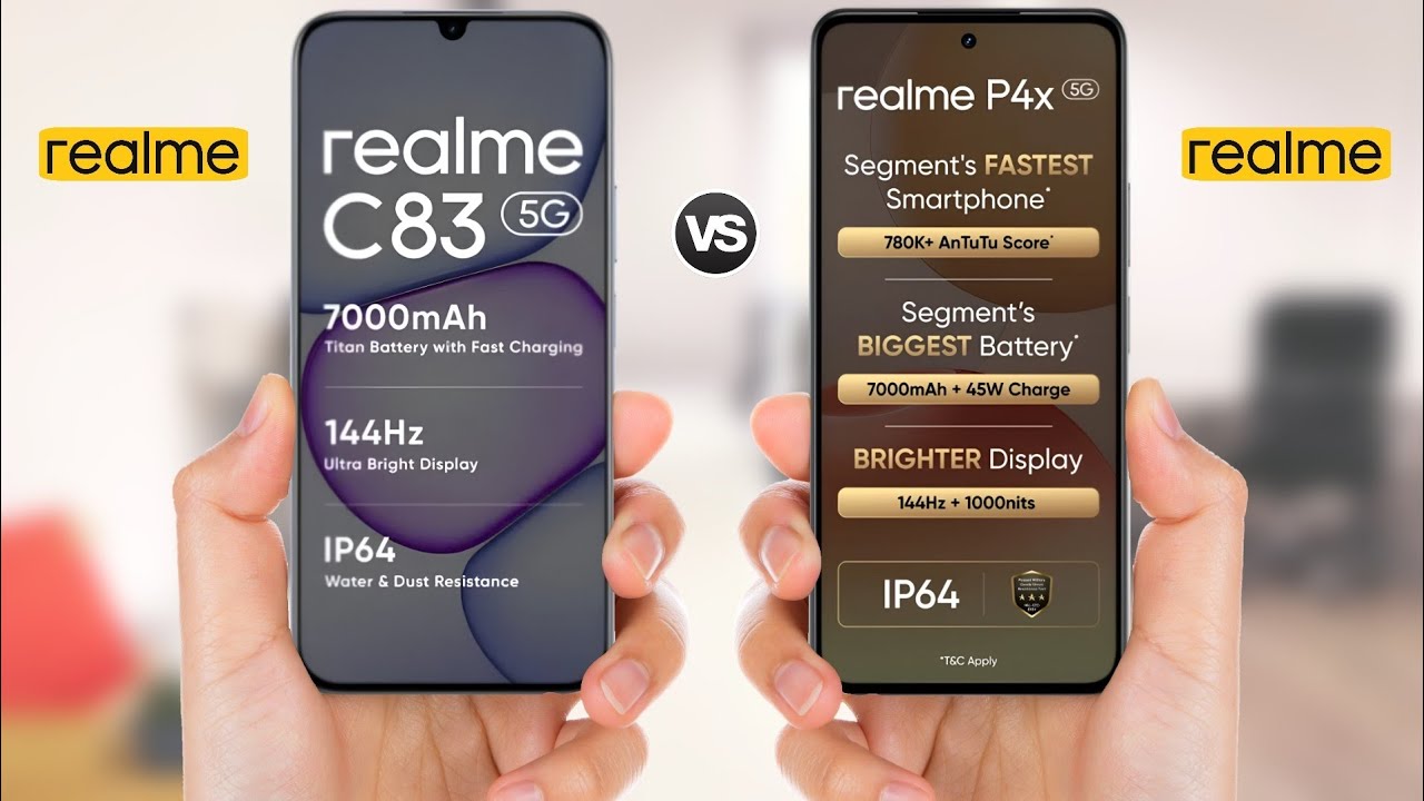 Realme C83 5G vs Realme P4X 5G || Full Comparison 