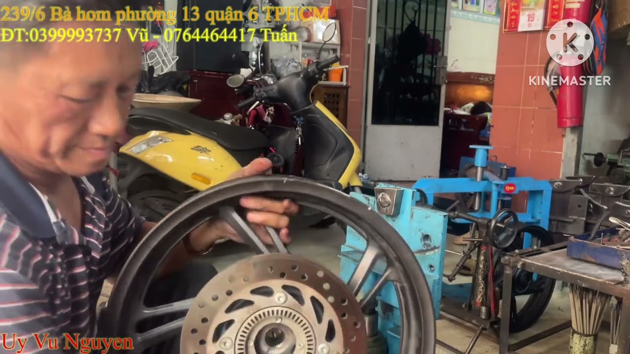 Cách ép một chiếc mâm SH lớn bằng chiếc máy thuỷ lực tự chế với phụ kiện mới