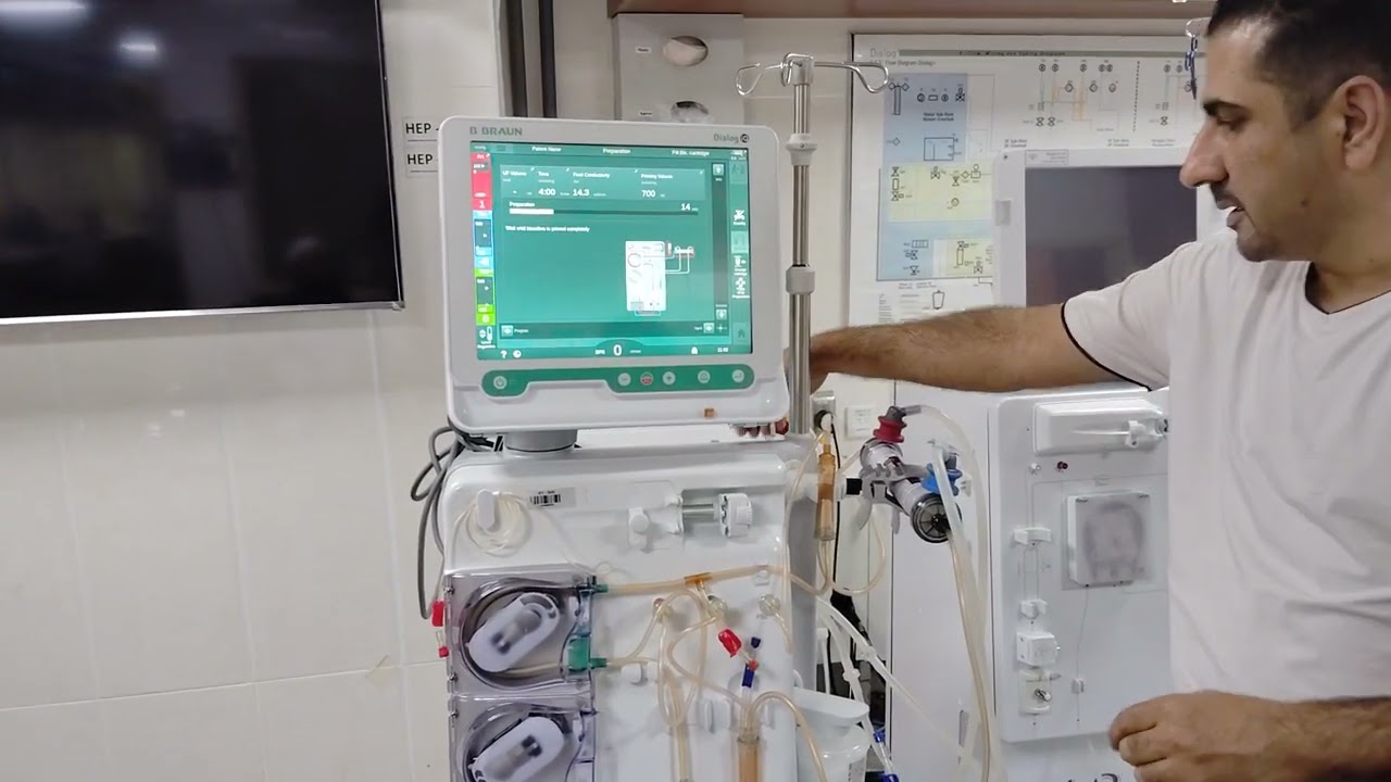 B.Braun MODEL (Dialog IQ) Dialysis Machine .HD Priming Setup.
