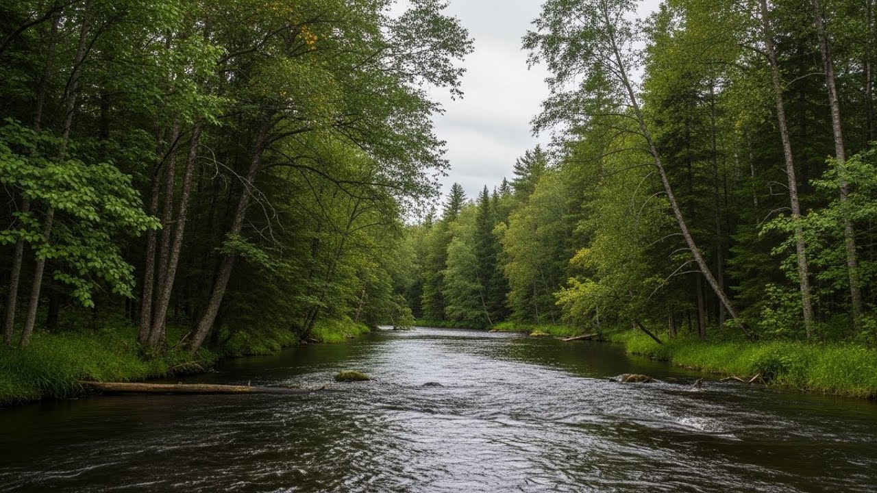 Fall Asleep Fast with Soothing River Water Sounds for Anxiety and Mental Calm | No Music