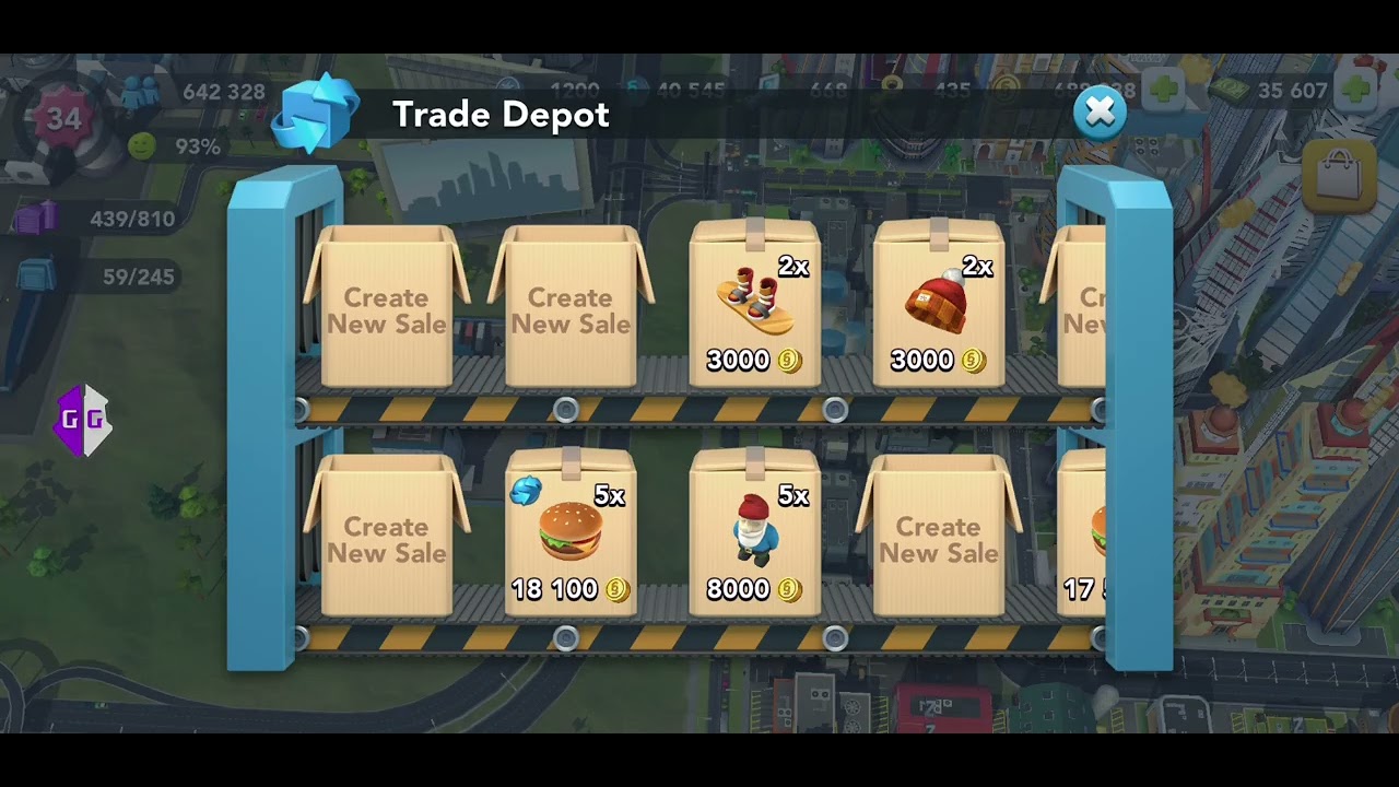 SIMCITYBUILDIT*Factory item value to any item or war items. (Refill).