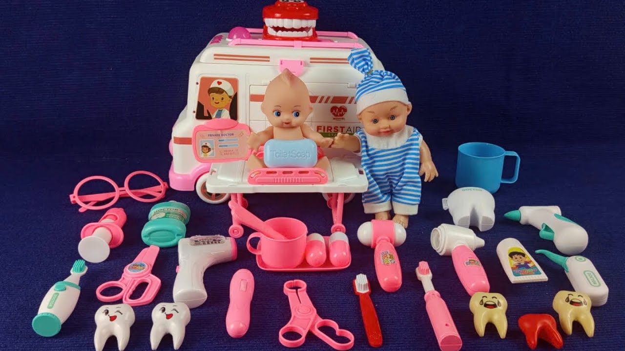 8 Minutes of Satisfying ASMR | Ambulance Toy & Dentist Set Unboxing
