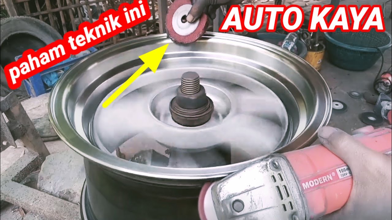 poles velg mobil celong tercepat/teknik poles usap velg mobil celong