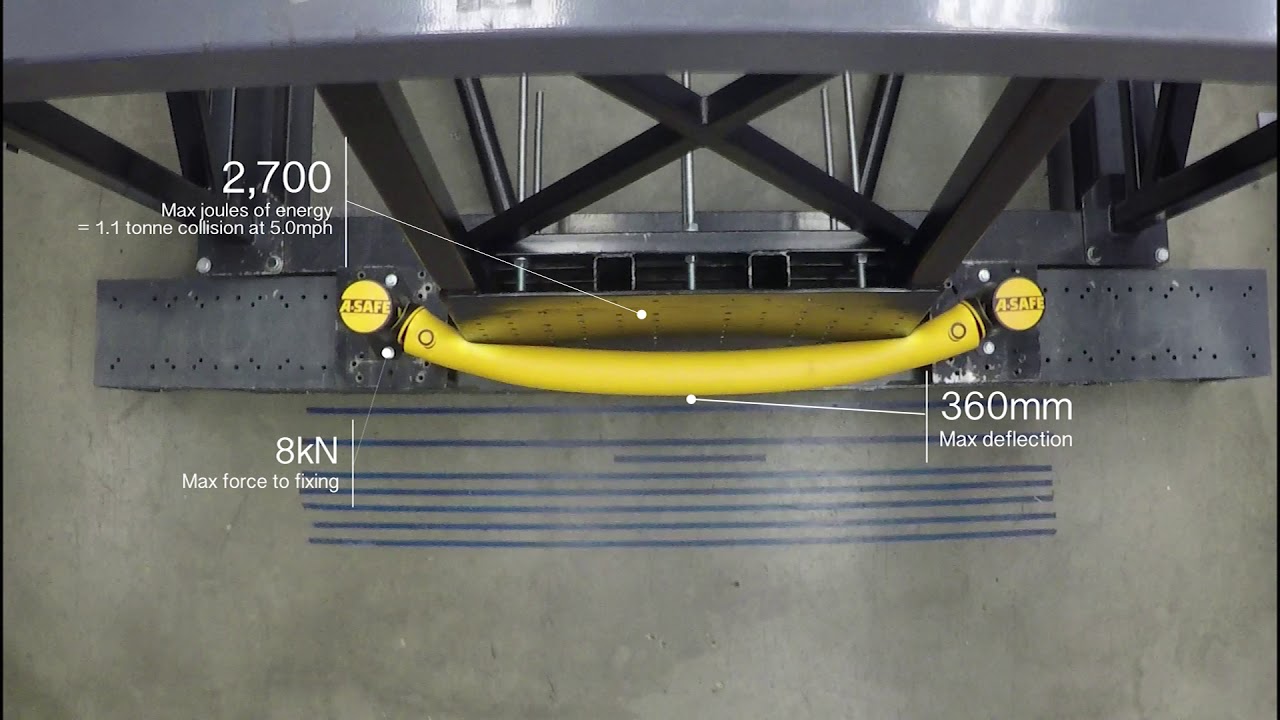 A-SAFE | mFlex Single Traffic Barrier - Pendulum Test