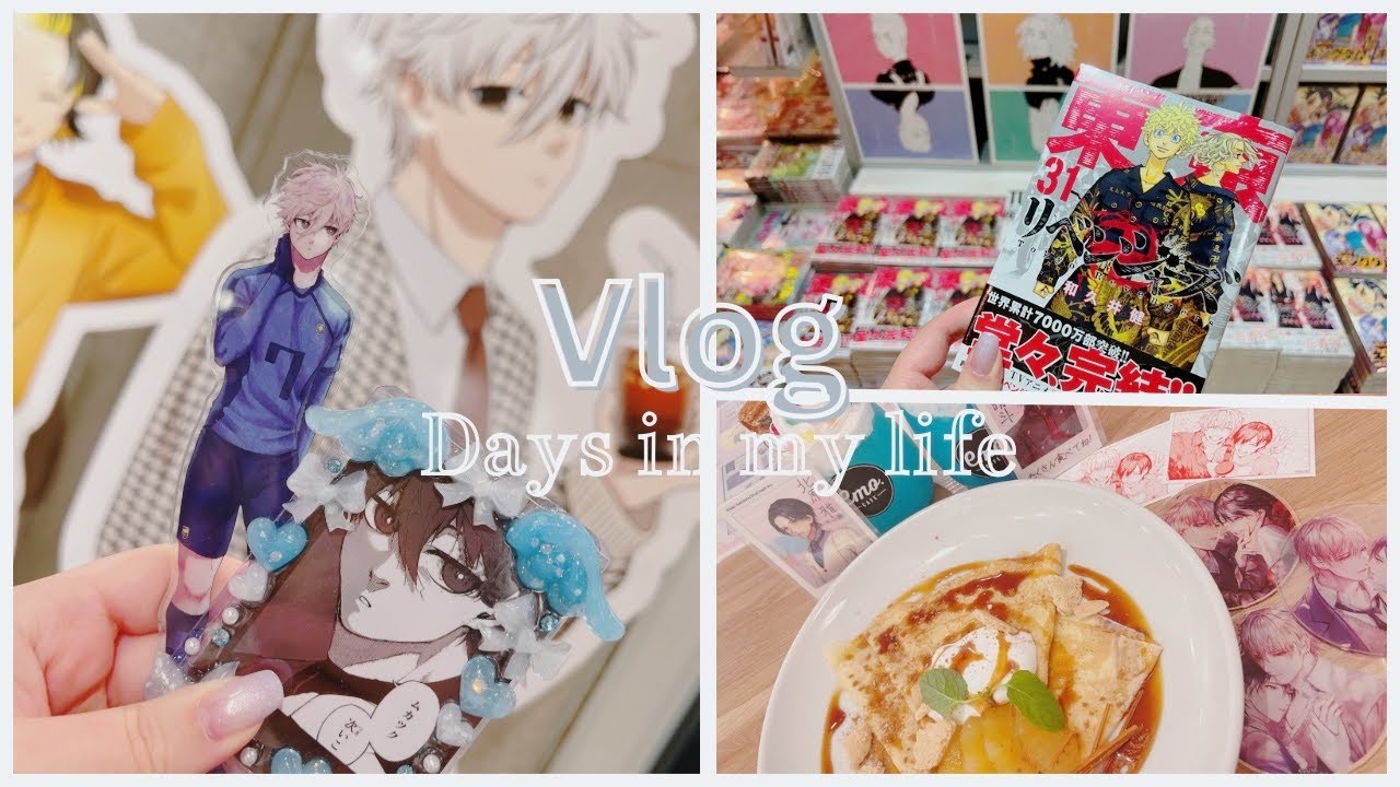 Blue Lock Cafe ⚽️ | Tokyo Revengers | BL Cafe & more | Aesthetic & Relaxing Life in Japan Vlog 🌸