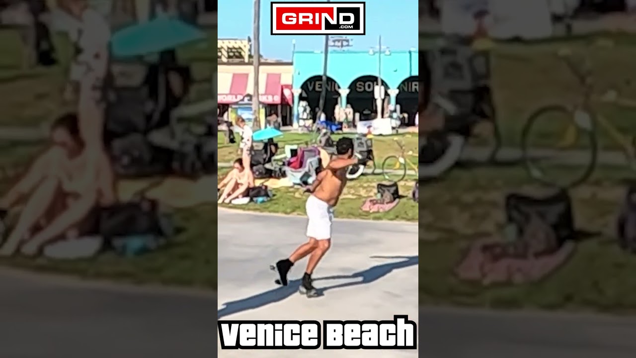 PAID IN FULL Part 3 at VENICE BEACH ROLLER DISCO PLAZA #venicebeach #rollerskating #grind #dance