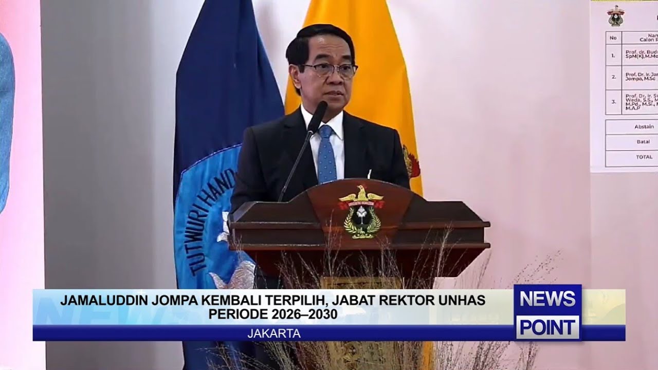 JAMALUDDIN JOMPA KEMBALI TERPILIH, JABAT REKTOR UNHAS PERIODE 2026–2030 - NEWSPOINT