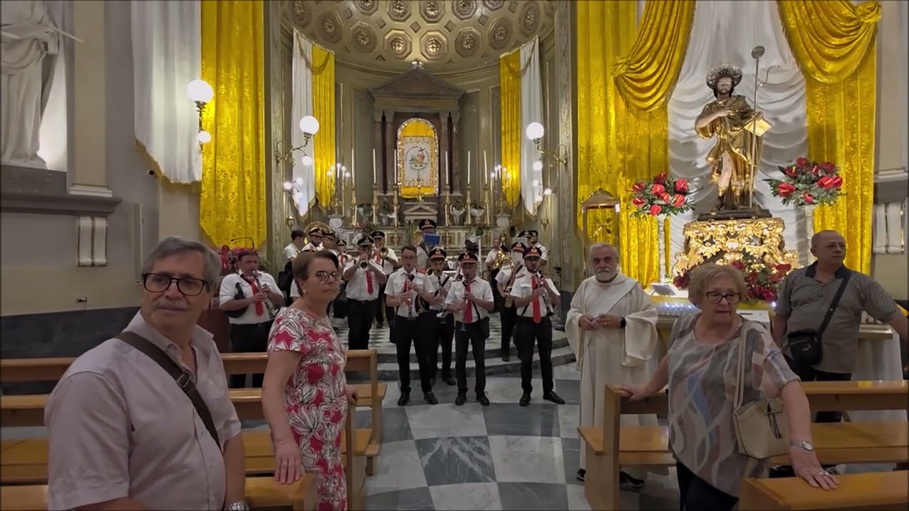 Parrocchia San Rocco, Frattamaggiore 17 08 2025,Processione Eucaristica con la Statua del Santo.