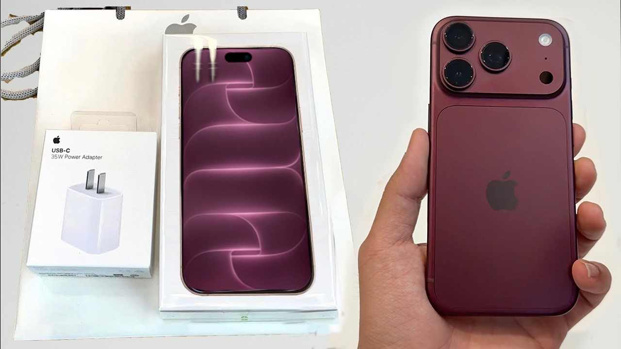 Распаковка iPhone 18 Pro Max (бордовый)