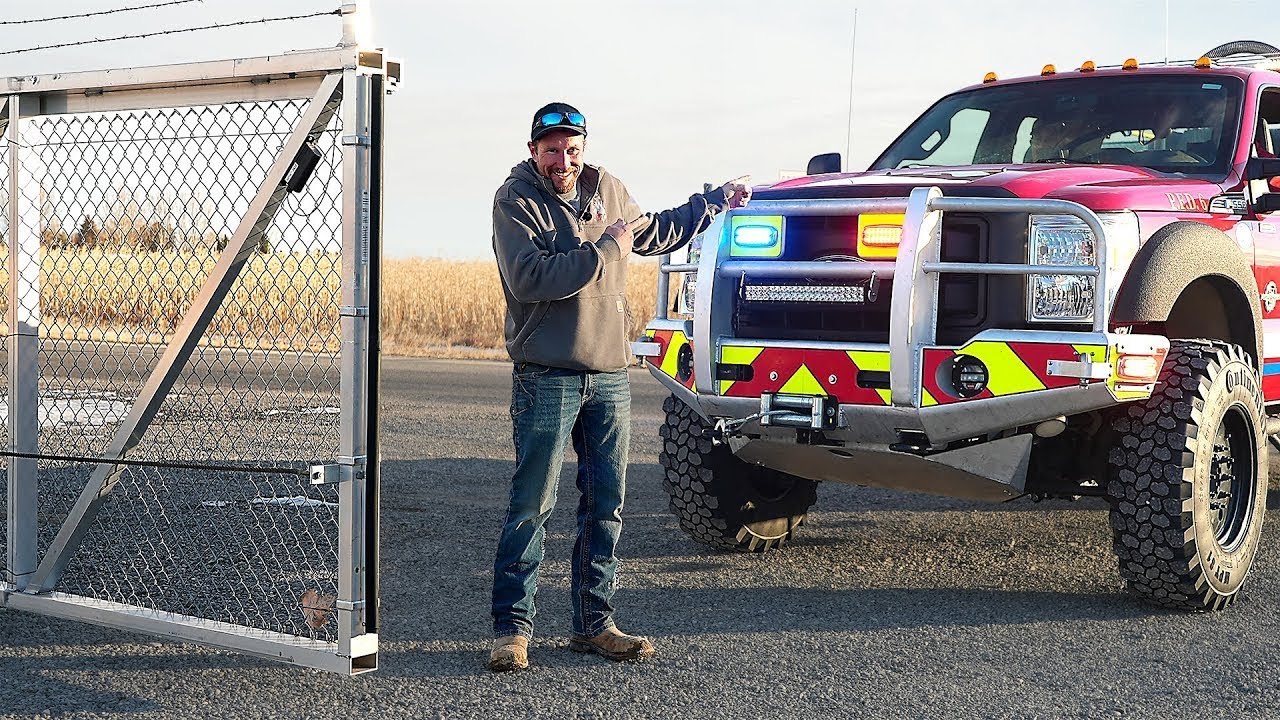 I Rigged This Gate To Let This Fire Truck In By Itself