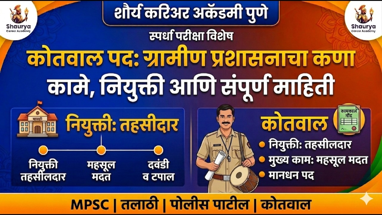 पंचायतराज (महसूल प्रशासन : कोतवाल )