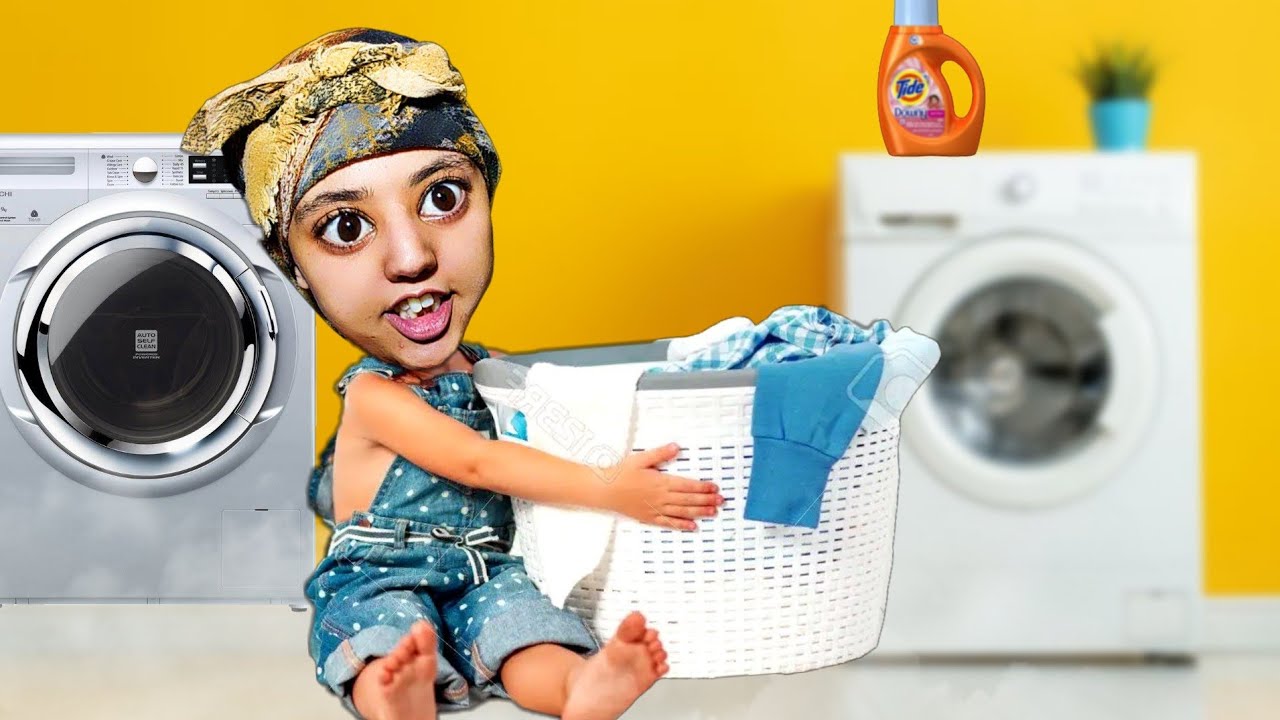 سارة غسلات الحوايج مع مامانا🧦