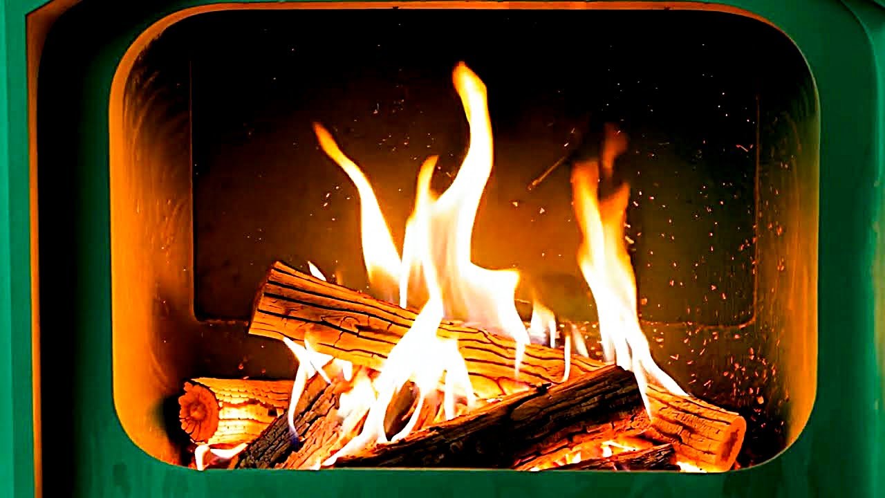 Mid-Century Modern Fireplace Yule Log | Circa 1960 AD | Retro Relaxation Video