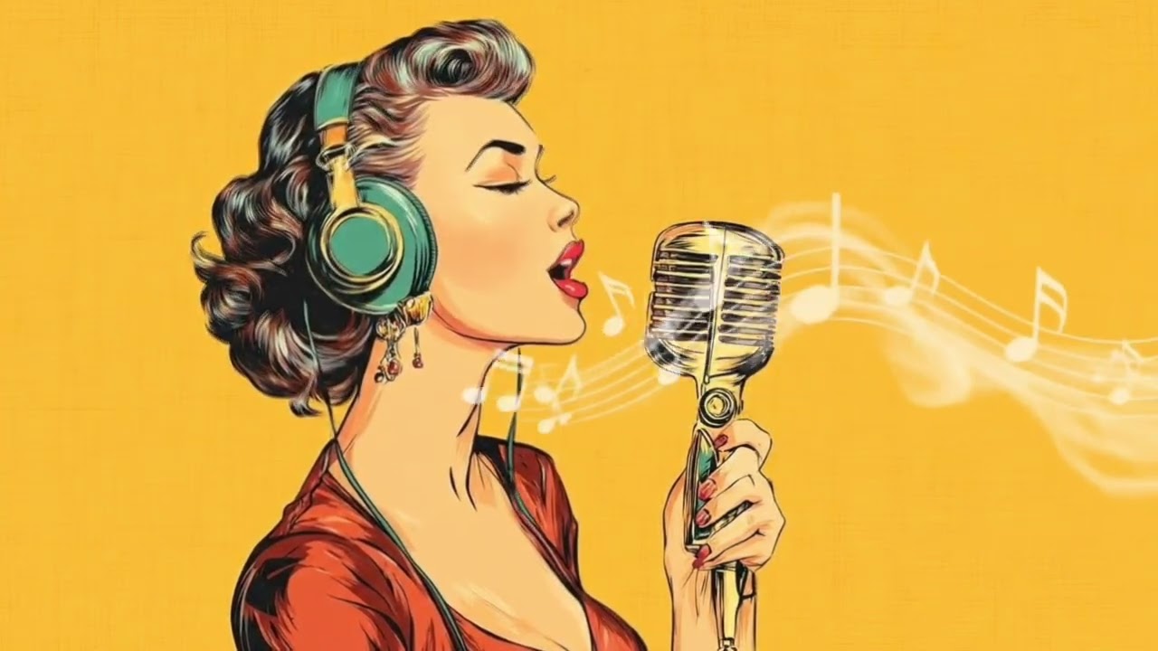 Smoking Girl Singing Retro Jazz | Vintage Vibes and Classic Style