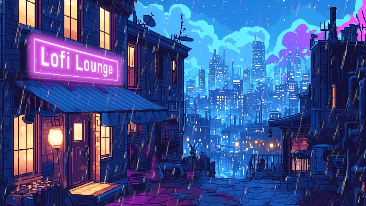 90's Vibe Lofi ☕️ Study Music Lofi Rain Chillhop Beats ☔️ Calm Rain Playlist