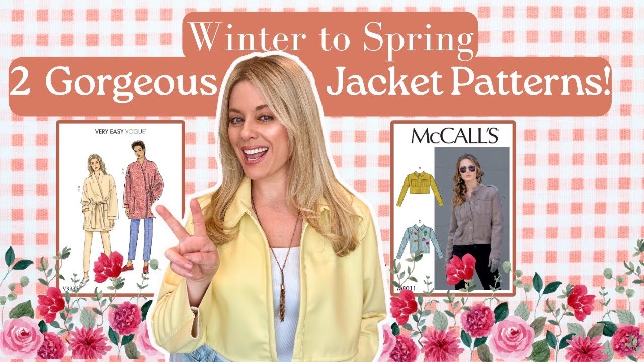Sewing for SPRING! 2 Cute (& Easy!) Springtime Jacket Patterns w/Try On🌷#patternreview #sewon