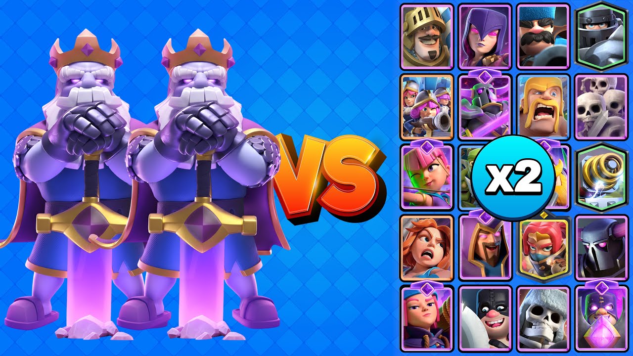 DOBLE FANTASMA REAL EVOLUCIONADO vs TODAS LAS CARTAS X2 | Clash Royale