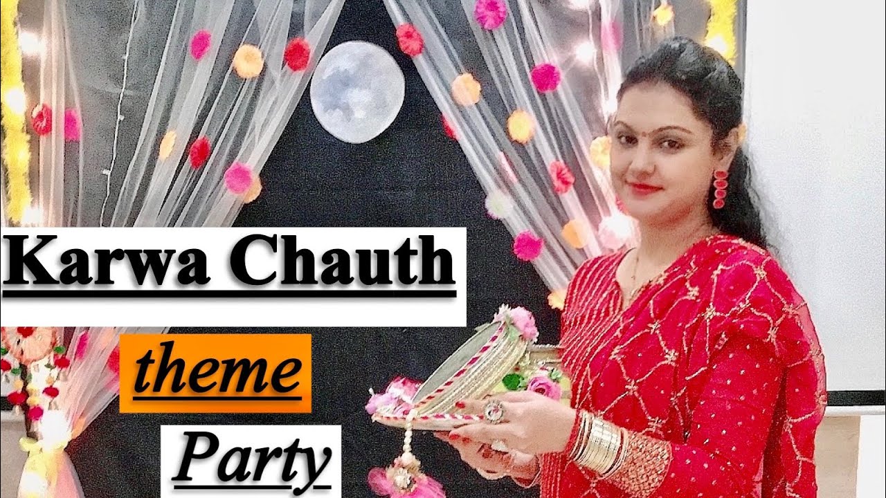 Karwa Chauth theme Party |  Karwa Chauth theme kitty party | Karwa Chauth theme decoration #viral 