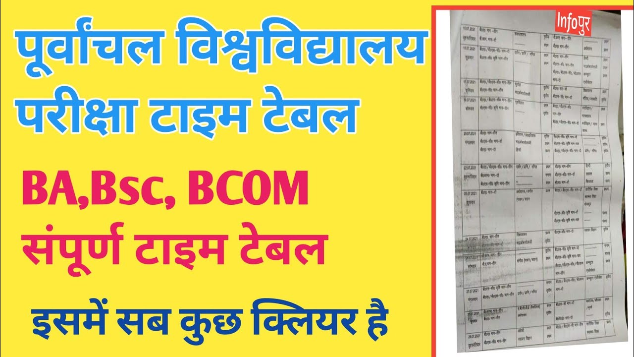 vbspu news today|vbspu time table 2021|vbspu ba bsc bcom time table|vbspu exam date 2021|vbspu ug