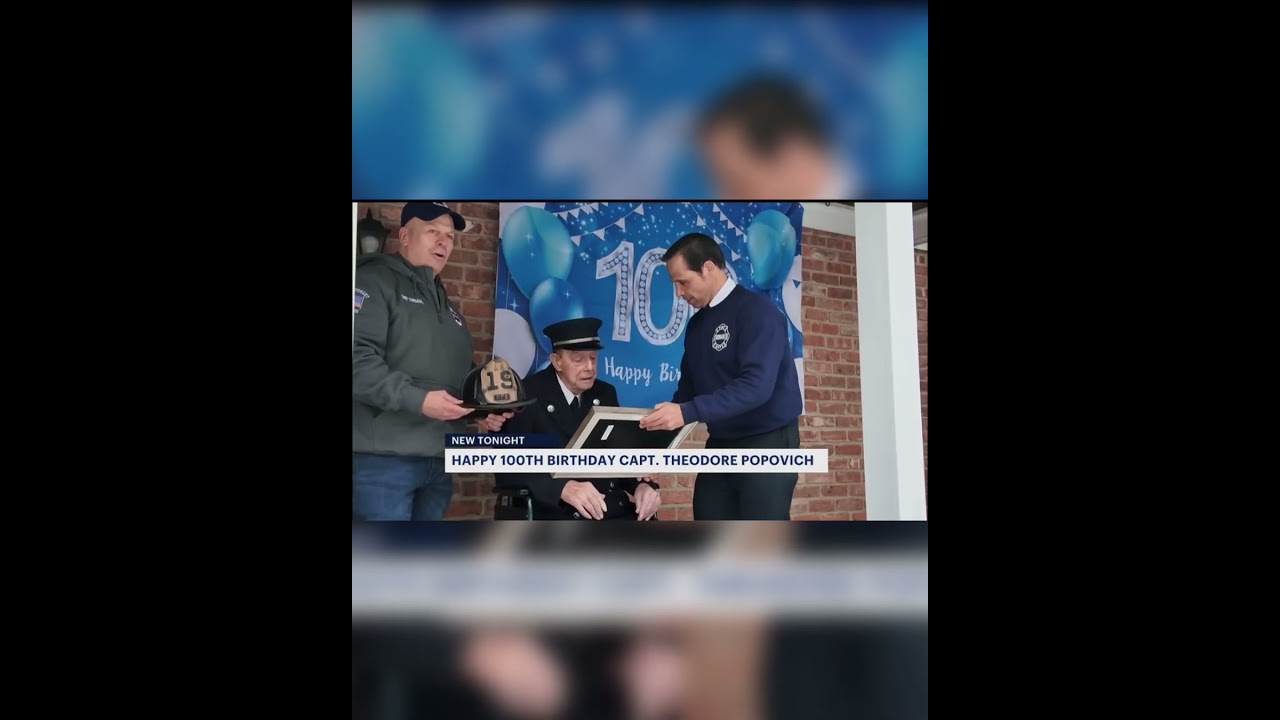 Fire Chief Ortiz Leads Firefighters in Celebration of 100th Birthday of Retired Newark Fire Captain