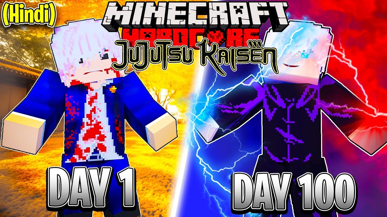I Survived 100 Days in JUJUTSU KAISEN *MINECRAFT* (HINDI)