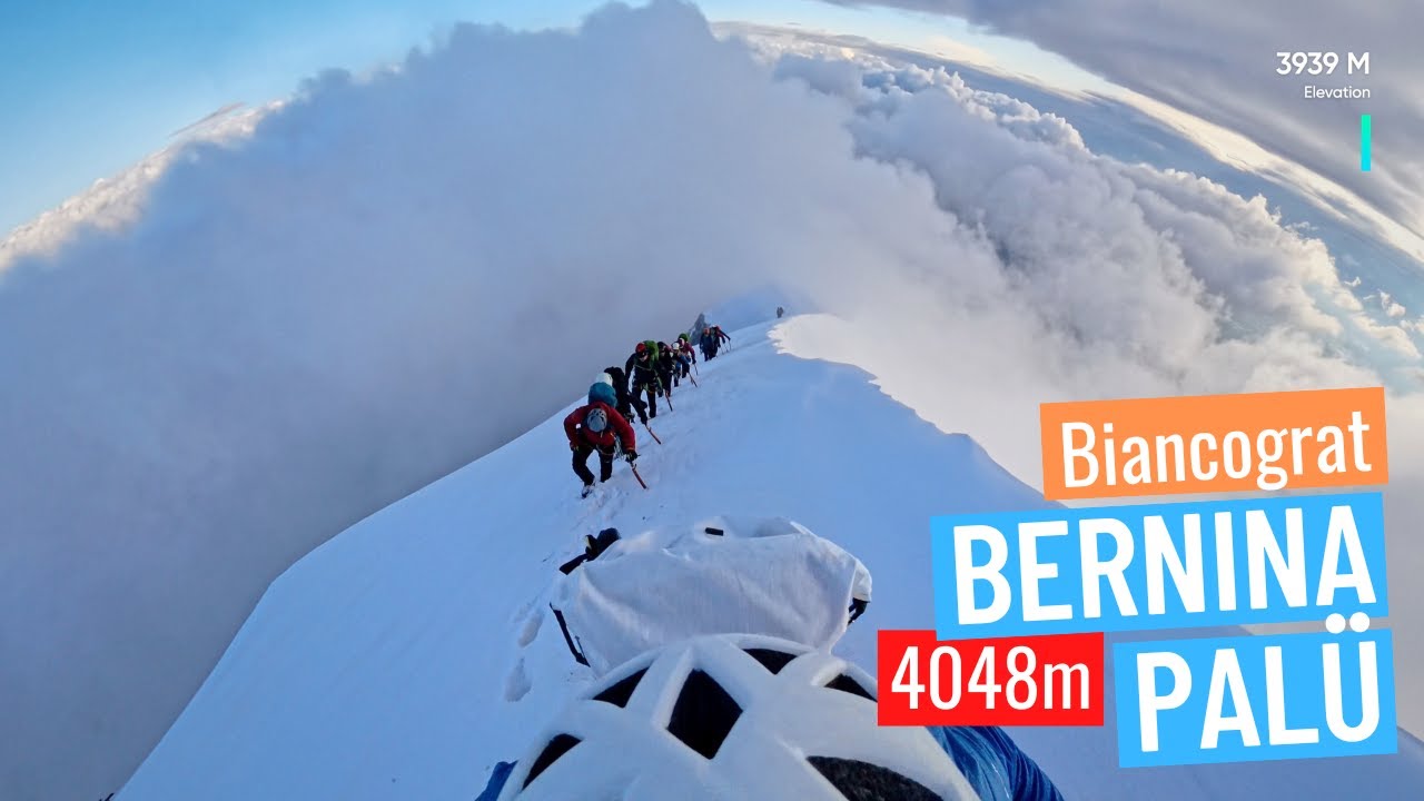 Piz Bernina (4'048m) via the Biancograt and Traverse of the Piz Palü (3'901m) in 1 day, Switzerland