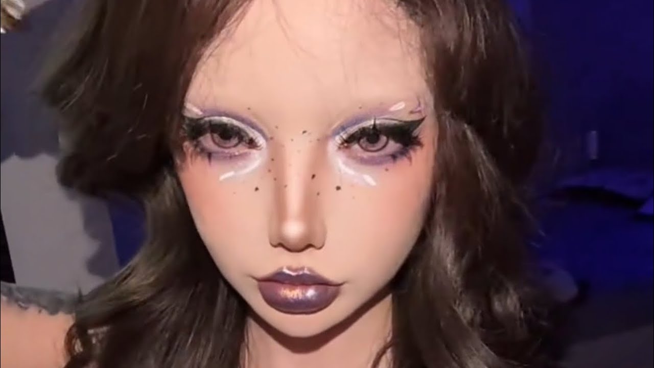 Unreal Glass Skin Makeup ✨ Metallic Lips & Dreamy Pastel Eyes Transformation!!!