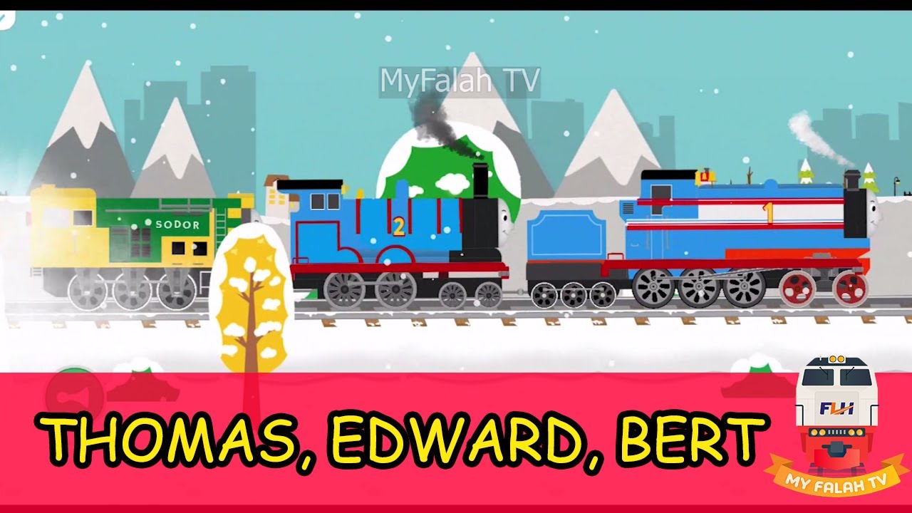 Membuat Kereta Api Thomas -  Gameplay 4 ada Edward dan Bert di Labo Brick Train