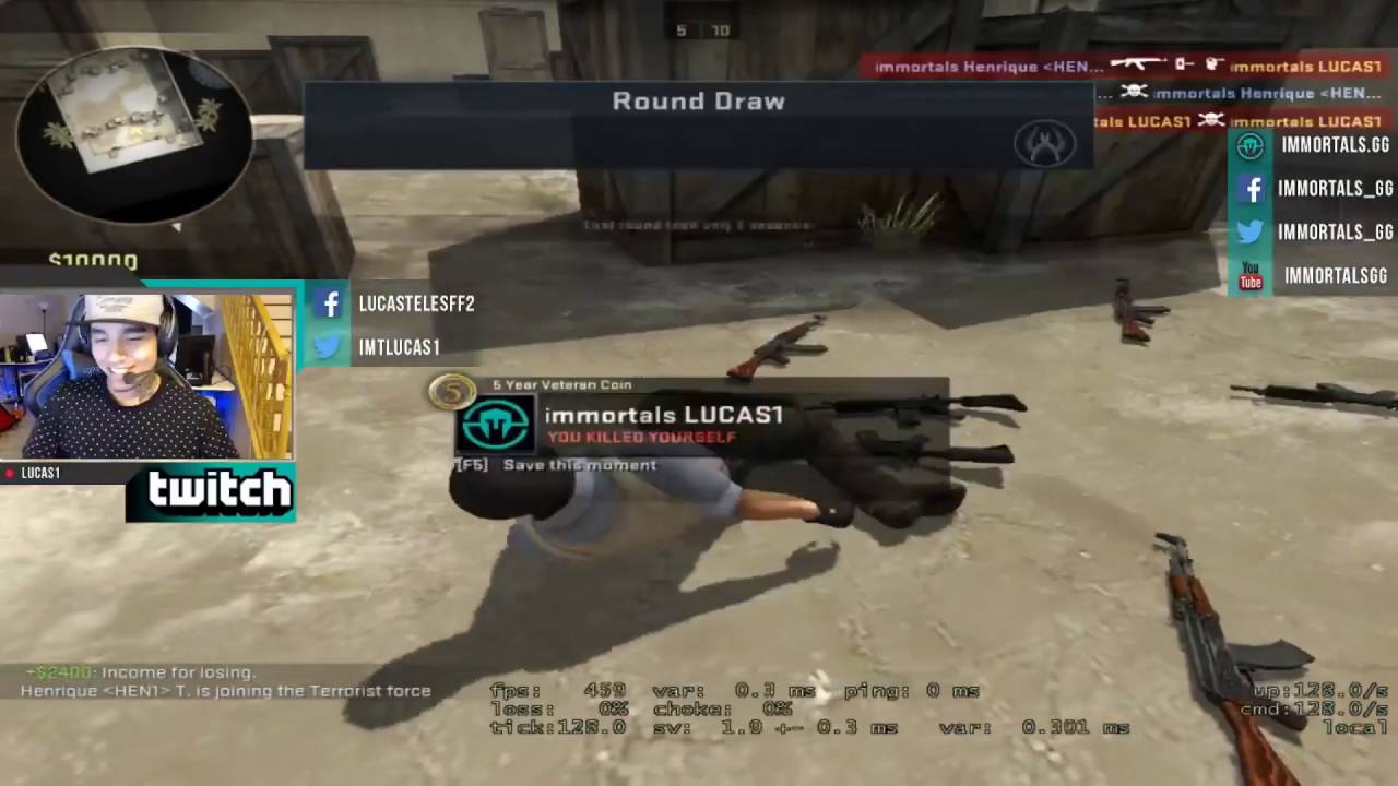 x1 de AK47 entre Lucas1 e Hen1 + Bônus ESEA