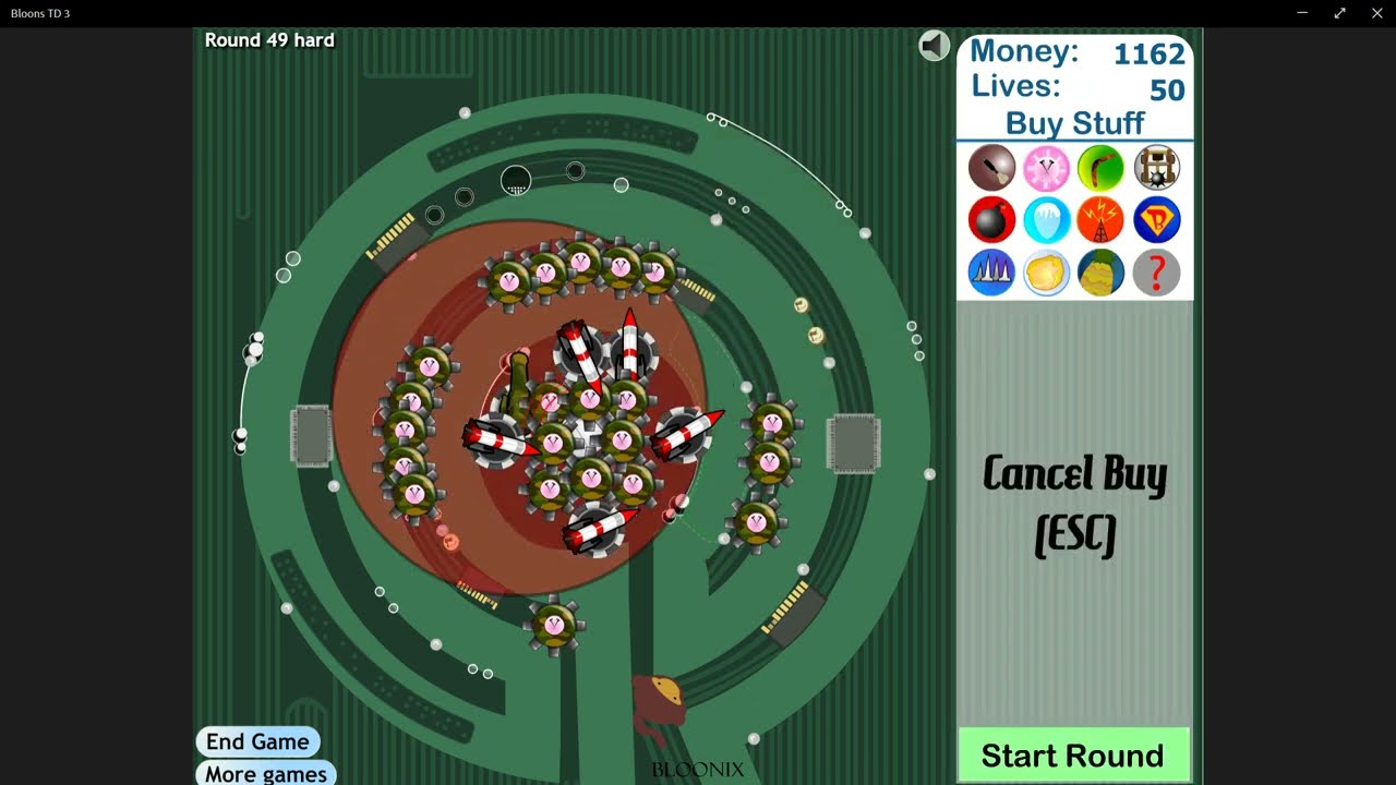 Bloons Tower Defense 3 | Track 7 | Hard Difficulty | No Lives Lost