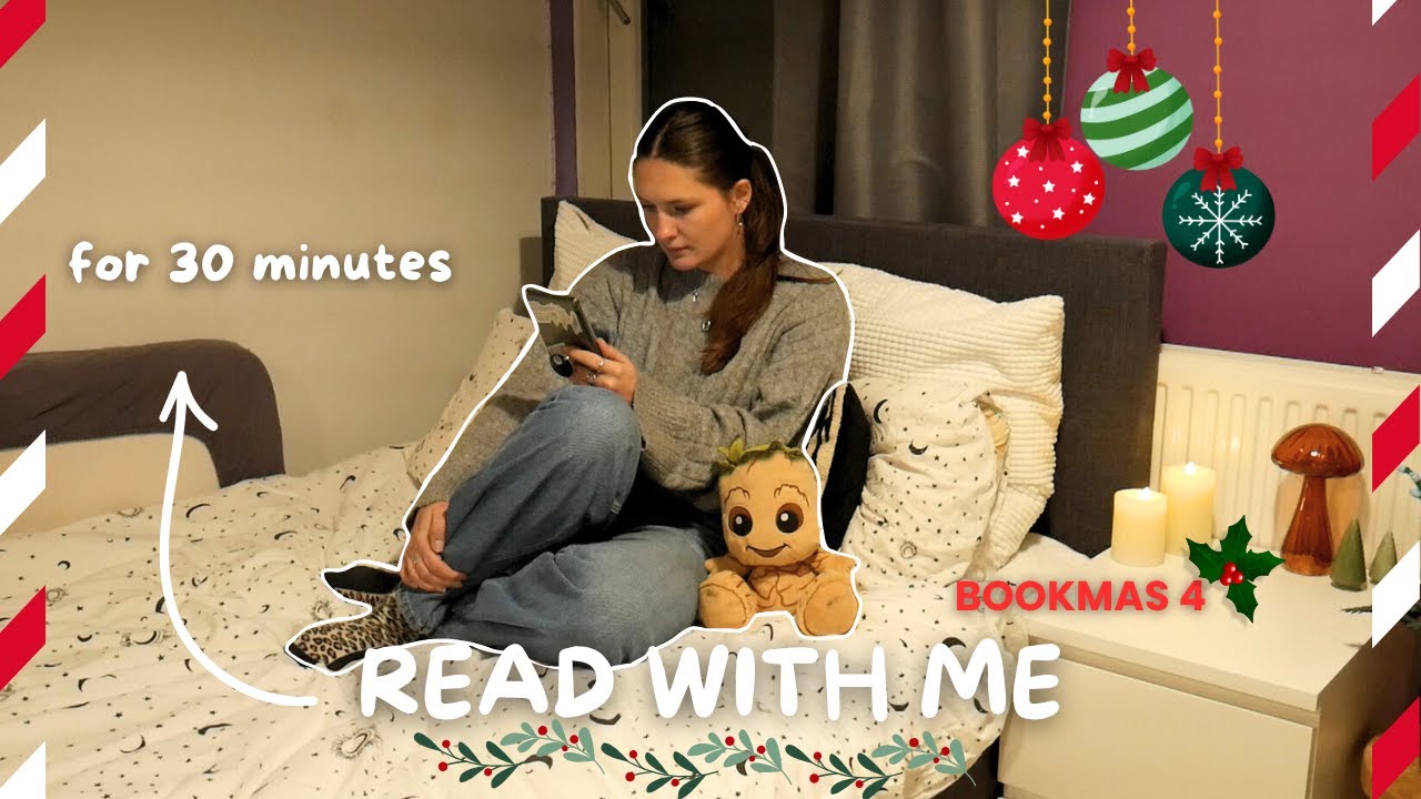 real time read with me 🕯️ (30 minutes with real backgroundsoud ) // bookmas dag 4 ✨