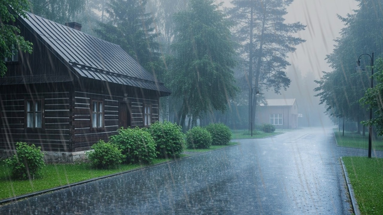 Rain Hitting The Window With Thunder Echoes | Deep Sleep Sounds, Meditation And Calm