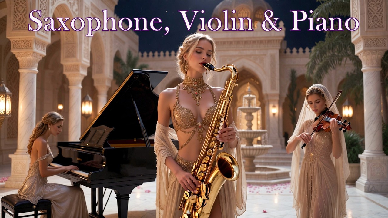Saxophone, Violin & Piano 🎷🎻🎹 Relaxing Romantic Instrumental Music | Luxury Chill Night Ambience