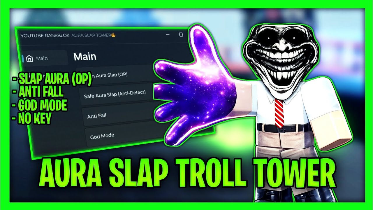 *NEW* Aura Slap Troll Tower Script - Aura Slap, Anti Fall, God Mode, No Key!