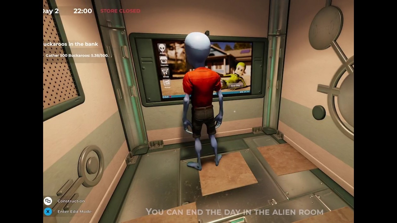 going to a gas station as an alien