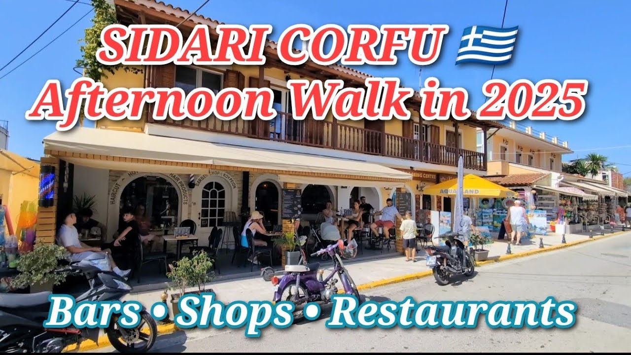 Sidari Corfu Greece | Afternoon Walking Tour in 2025 | Bars, Restaurants & Shops