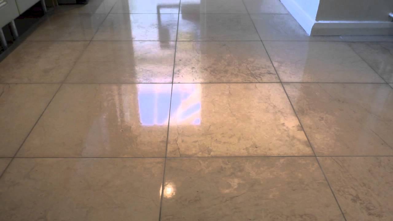 Polished Limestone Floor Restoration Berkhamsted