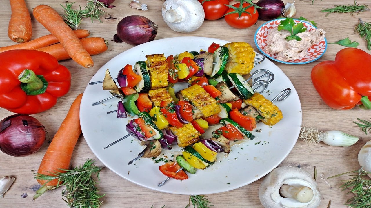 Rezept: Gemüse Grillspieße mit selbstgemachter Marinade / Grill Rezept ganz einfach gemacht