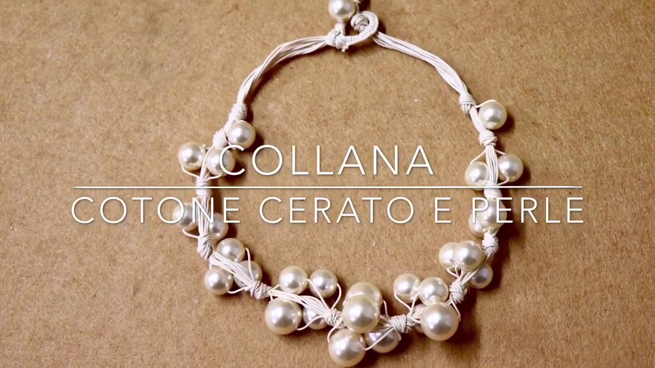 Collana cotone cerato