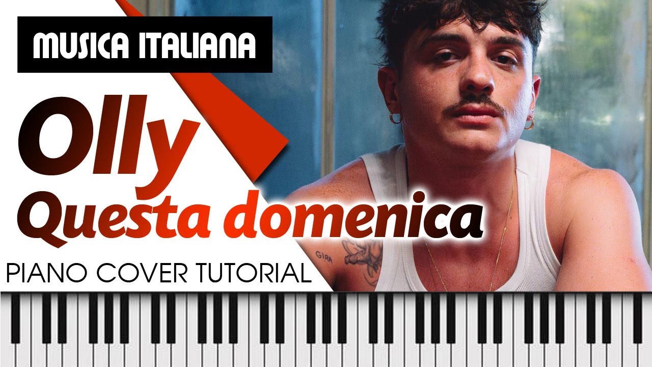 🎹 Questa Domenica – Olly | Tutorial piano cover facile 🎶💖 Versione Synthesia alla tastiera