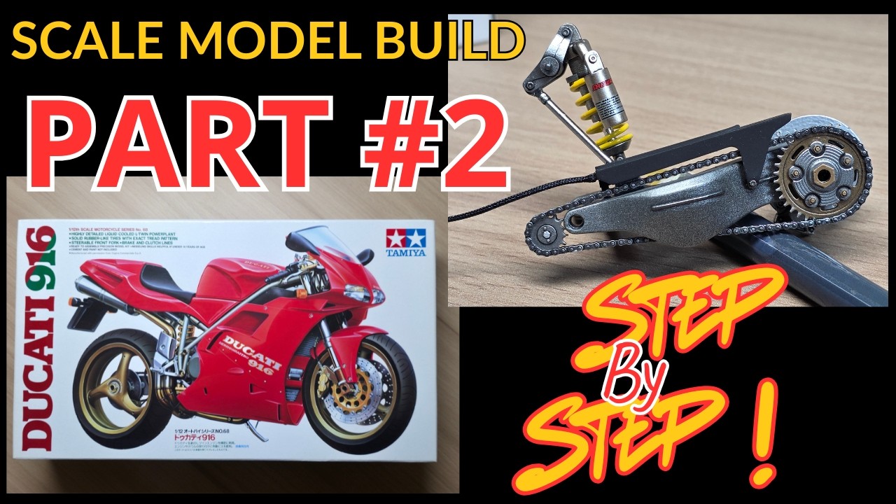 Montage Maquette Moto - Ducati 916 Tamiya 1/12 - Construction &Eacute;tape par &eacute;tape - Partie 2