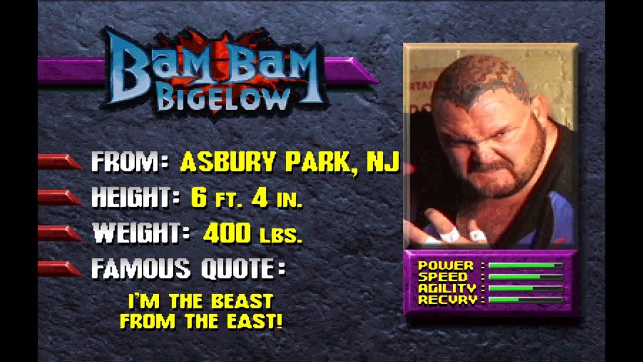 WWF Wrestlemania: The Arcade Game (Bam Bam Bigelow) Gameplay