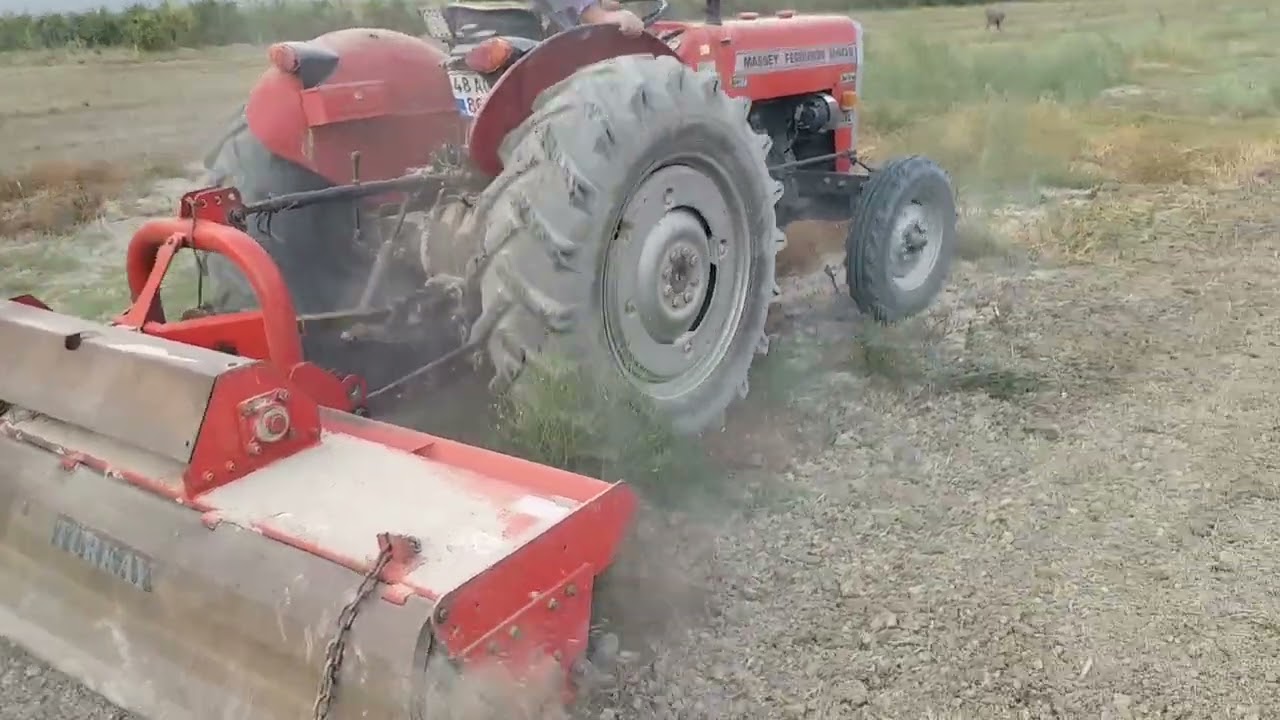 Massey Ferguson 240 S ile Tarlaya Rotor Çekmek  