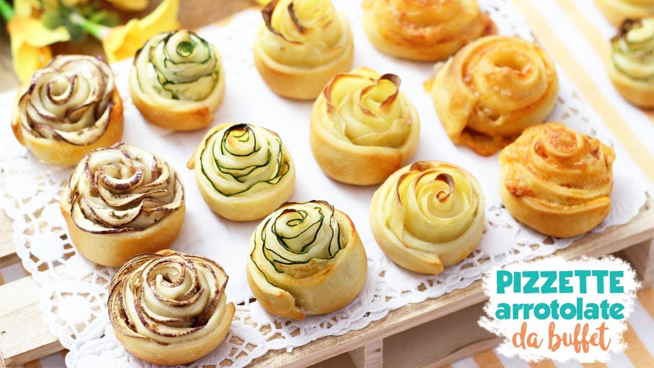 PIZZETTE ARROTOLATE DA BUFFET - Ricetta facile - Pronte in 5 minuti