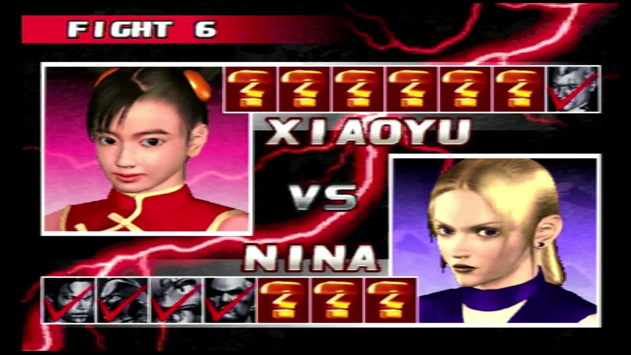 Tekken 3(PS1)-Team Battle Mode Gameplay 85