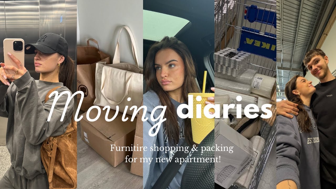 MOVING DIARIES! I&rsquo;M MOVING OUT | furniture shopping for my new apartment and packing!!