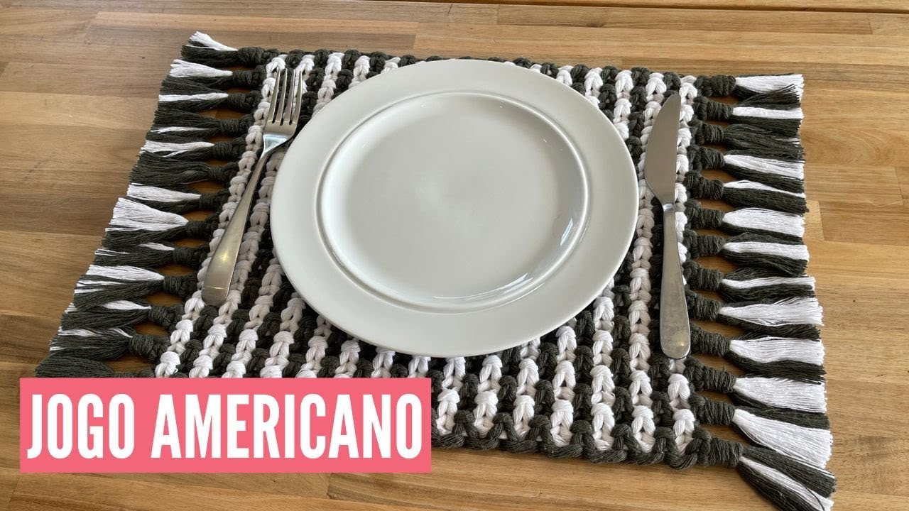 TUTORIAL: JOGO AMERICANO EM MACRAMÊ | fácil e com poucos materiais